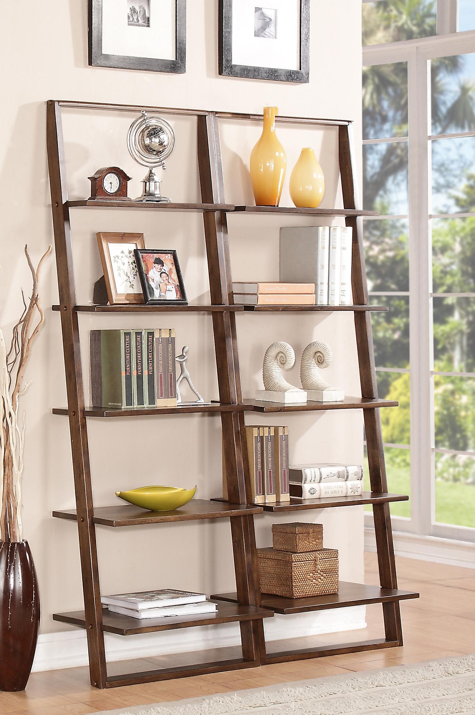 Riverside Furniture Lean Living Leaning Bookcase with 5 Shelves